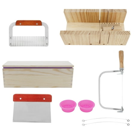 

Spptty Bread 9PCS/Set 1200ml Silicone Molds Kit Wood Bread Cutter DIY Making Cutting Tool