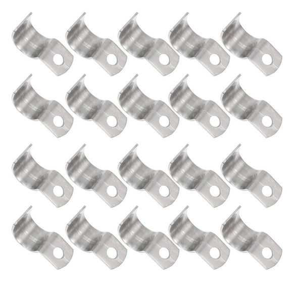100-Pack Galvanized Iron Cable Clips Wall Mount Wire Holders for Cable Management and Cord Organization, Indoor Space Tidy, 0.90x0.39x0.39in