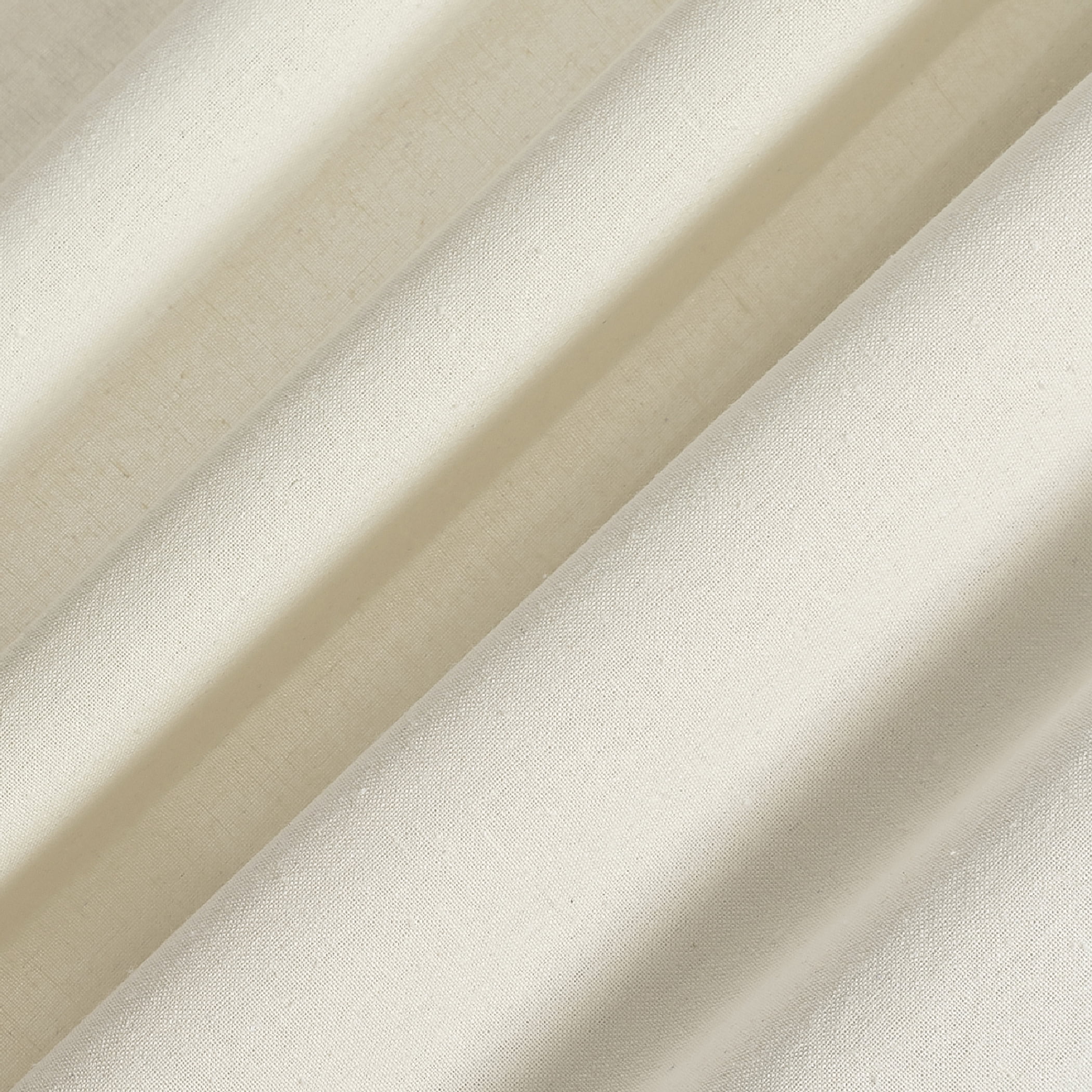 Archaeo  Cotton Blend Button Semi-Sheer  Tab Top Single Curtain Panel, 1 Panel, Cream, 40”W x 84"L