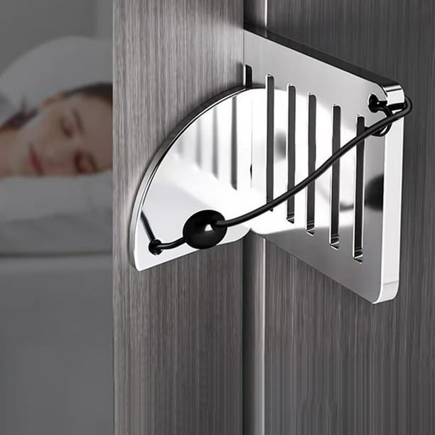 Tope de puerta portátil antirrobo de acero inoxidable para mujeres que viven solas, para protegerse de los ladrones. Hebilla de acero inoxidable.