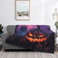thumbnail image 6 of Throw Blanket for Couch - Halloween Angry Pumpkin Soft Comfy Lightweight Cozy Warm Throw Blanket, Fuzzy Plush Flannel Blanket & Throws for Sofa and Bed All Season, 6 of 8