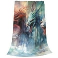 thumbnail image 2 of Sikiie Ink Style Wave Dragon Ultra-Soft Micro flannel Blanket Luxury All Seasons Warm Blanket for Bedding Sofa and Travel (4 sizes)-50"x40", 2 of 7