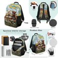 thumbnail image 3 of HELLHERO Alpaca Print School Backpack Set with Lunch Bag Pencil Case Water Bottle Cover, Daisy Print School Bag Rucksack Lightweight Gifts for Kids, 3 of 6
