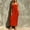 Red, variant on QUNYINEY A Line Sun Dresses for Women 2026 Sleeveless Long Summer Slip Dress Square Neckline Beach Solid Loose Fit Vacation Dresses