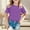 Purple, variant on Girls Tshirt Purple Girl Short Sleeve Shirt Round Neck Cute Summer Tops Cute Shirts for Girls 10-11 Years