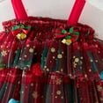 thumbnail image 6 of TEAJOPSUU Toddler Grils Christmas Tutu Dress Sleeveless Layered Tulle Dress Little Girl Princess Dresses Tiered formal Party Tulle Dresses,B-Red, 6 of 9