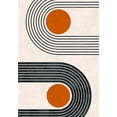 thumbnail image 2 of Mid-Century Modern Minimalist Circles and Lines Pattern Soft Wool Area Rug 3'x5' Washable Boho Carpet for Living Room Bedroom No-Slip Thick Dining Room Rug Indoor Floorcover Mat, 2 of 6