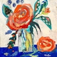 thumbnail image 3 of Maria, Robin 20x20 Black Modern Framed Museum Art Print Titled - Rose And Berry Rendezvous, 3 of 5
