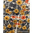 thumbnail image 6 of Orange Yellow Black Botanical Kitchen Valances for Windows Farmhouse Linen Window Valance Curtain for Living Room Window Treatment Tropical Summer Wildflower Valance Rod Pocket Topper, 60 x 18 Inch, 6 of 6