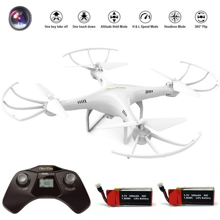 Cheerwing CW4 2.4Ghz 4CH RC Quadcopter Drone with 720P HD Camera, Headless and Altitude Hold Mode, One Key Take Off / Landing