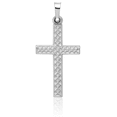 thumbnail image 5 of 14K Solid White Gold Latin Mexican Holy Cross Necklace Religious Chain Pendant Jesus Christ Charm, 5 of 13