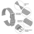 thumbnail image 6 of Uxcell Silicone Watch Band 20mm Soft Rubber Watch Strap with Plated Stainless Steel Buckle for Men Women, Grey, 6 of 6
