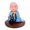 Blue, variant on Solar Power Nodding Monk Car Dashboard Ornament Ceramic
