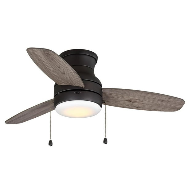Color Changing Led Bronze Ceiling Fan, Flush Mount Ceiling Fan With Light Canada
