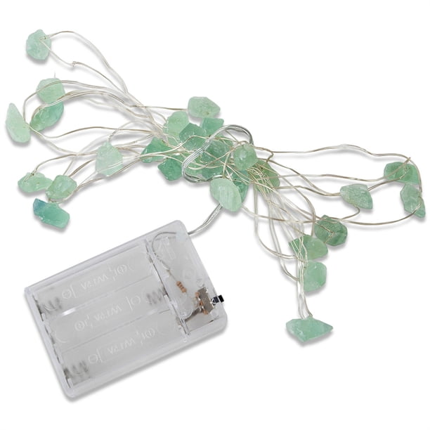 Cadena de luces LED para exteriores, colgante decorativo de piedra natural para niños, tira de lámparas, decoración para sala de estar, adorno iluminado de cumpleaños, verde Advancent HA009310-03B