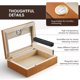 thumbnail image 5 of Humidor Caja de Puros con Higrómetro, Humidor de Puros de Madera de Pino, Caja de Puros de Gran Capacidad para 20 a 30 Puros, Estuche Humidor de Puros con Humidificador y Divisor, Gran Regalo para Hom, 5 of 8