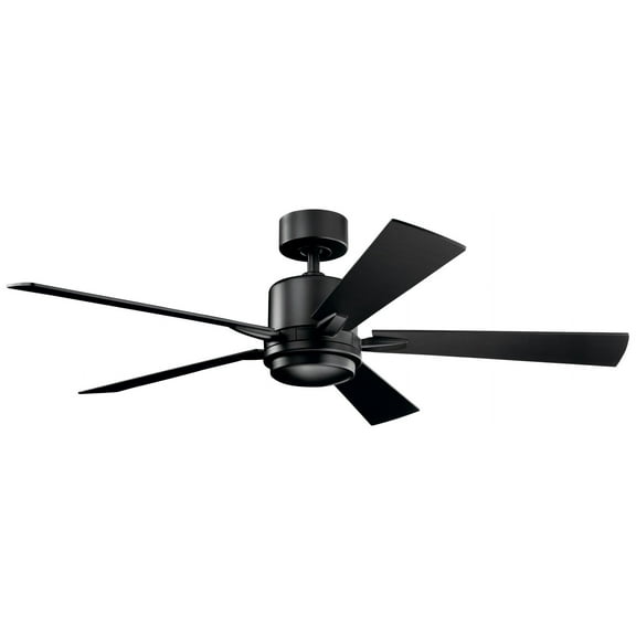 330000SBK Kichler Lighting Lucian - Ceiling Fan with Light Kit - with Transitional inspirations - 14.25 inches tall by 52 inches wide-Black Finish