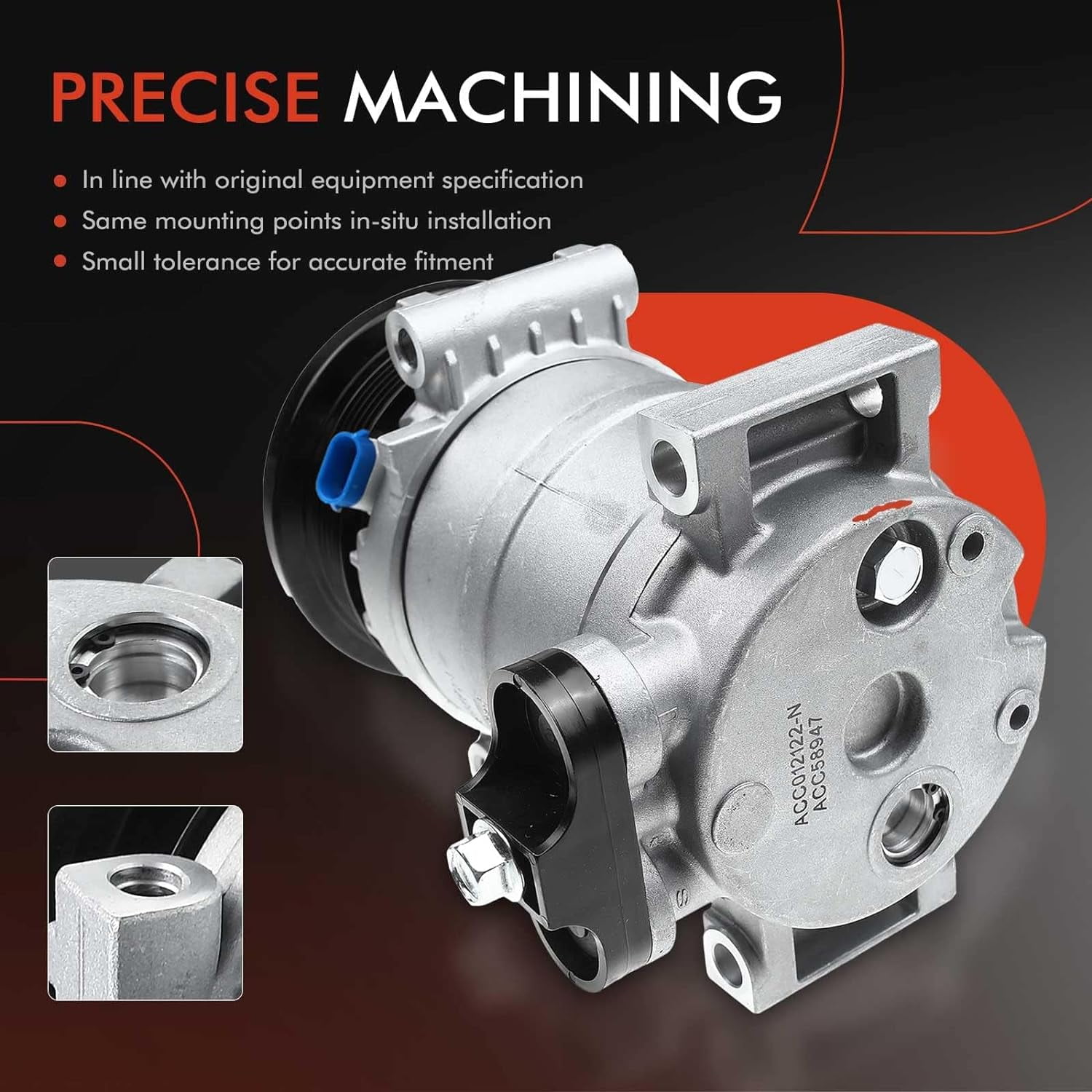 A-Premium AC Compressor with Clutch Compatible with Chevrolet Express S10 C4500 C5500 Kodiak GMC Jimmy Savana Sonoma Hummer H1 Isuzu Hombre Bravada Fits select: 1999-2005 CHEVROLET BLAZER