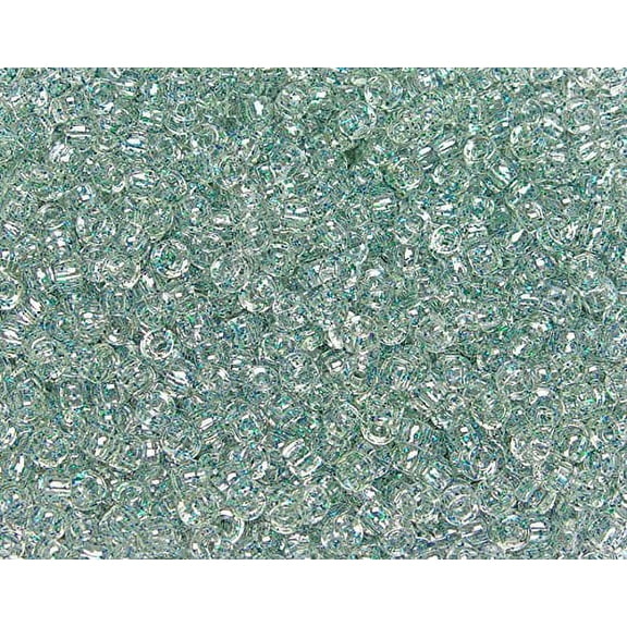Jolly Store Crafts Peacock Glitter 7x4mm Mini Pony Beads, 1000pc., made in USA
