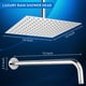thumbnail image 4 of Cabezal de ducha de metal 12 pulgadas con brazo de extensión 15 pulgadas cascada acero inoxidable lluvia cuadrado gran caudal baño cromo, 4 of 7
