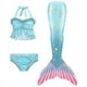 thumbnail image 1 of Chico nadable cola de sirena para nadar niñas disfraces de Halloween ropa traje de baño de sirena puede agregar aleta Monofin, 1 of 5