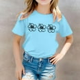 thumbnail image 2 of T-shirts Décontractés Imprimés à Col Rond à Manches Courtes pour Petites Filles, Chandails Décontractés pour Enfants, Taille 6-7T, 2 of 5