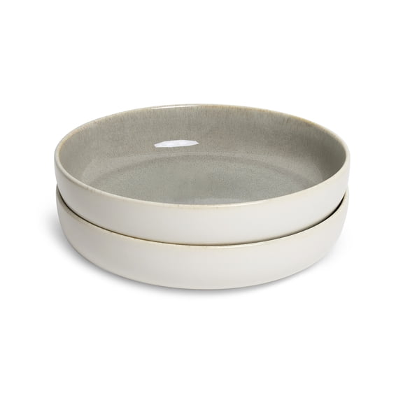 Sango Resona Moss/Cream 10" Large Ceramic Serving Bowl (Set of 2), 64.25 oz