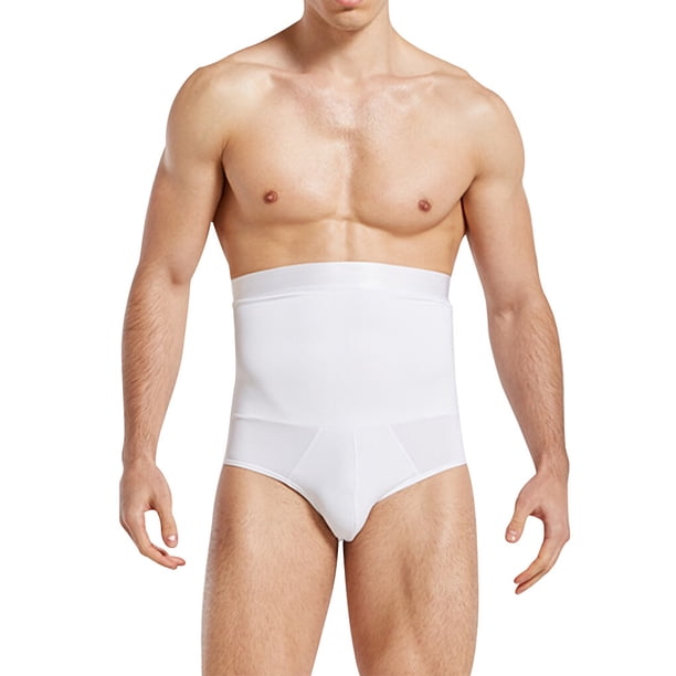 Minnieouse Ropa interior para hombres Cintura Adelgazante Entrenador Corsé Calzoncillos Body Shapewear, Negro, L Ropa interior Blanco SG