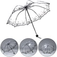 thumbnail image 4 of Folding Umbrella for Women, Manual Compact Sun Rain Umbrella, 8 Ribs, Floral Print, 4 of 8