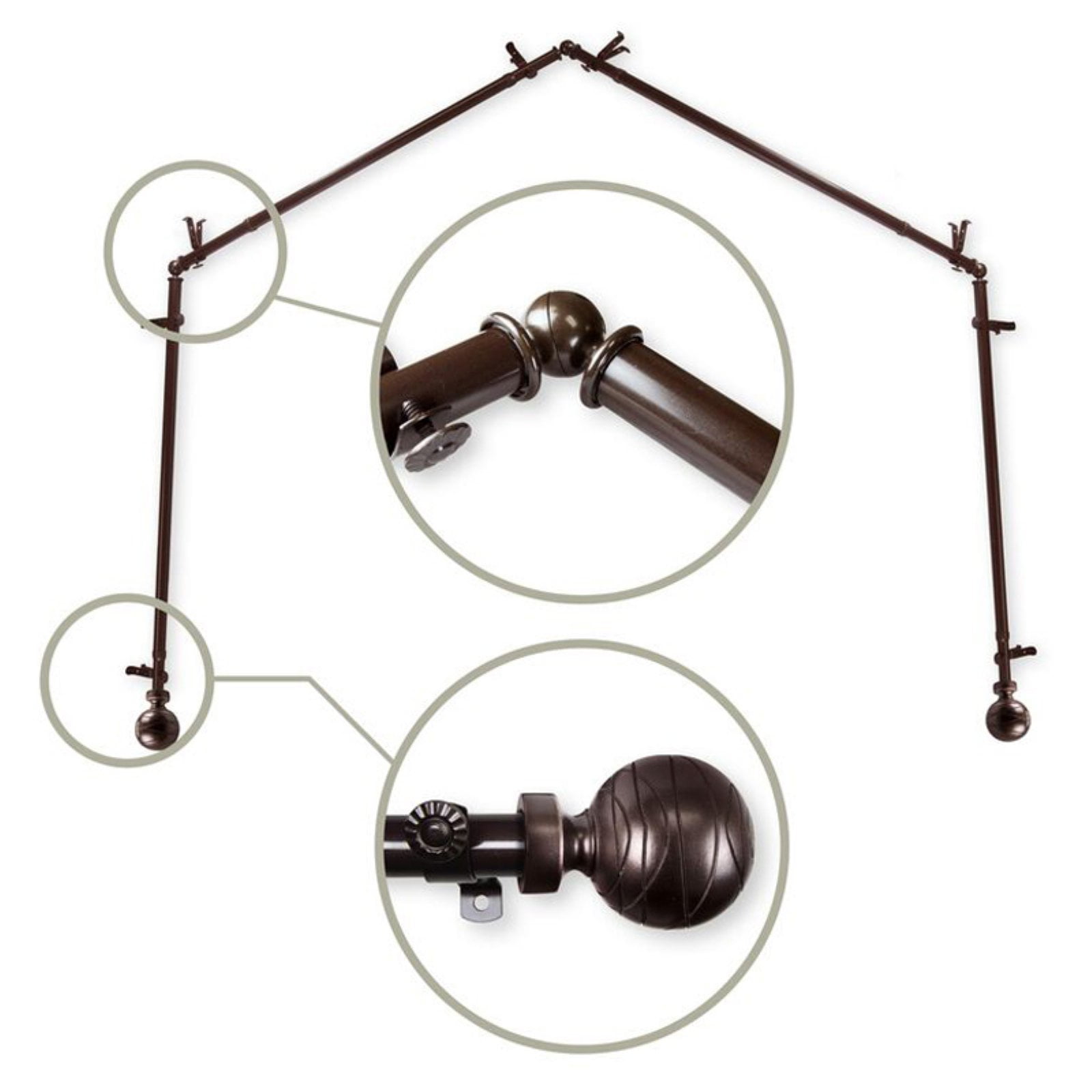 Rod Desyne Arman 13 16 Bay Window Curtain Com Rod Desyne Arman 13 16 Bay Window Curtain