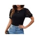 thumbnail image 1 of Txlixc Camiseta de Mujer, Cuello Redondo Manga Corta Patchwork Verano Slim Fit Tops para Casual Diario Txlixc Estilo de ocio, 1 of 9