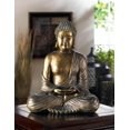 thumbnail image 2 of Estatua decorativa con acento y un tranquilo Buda sentado, 2 of 2