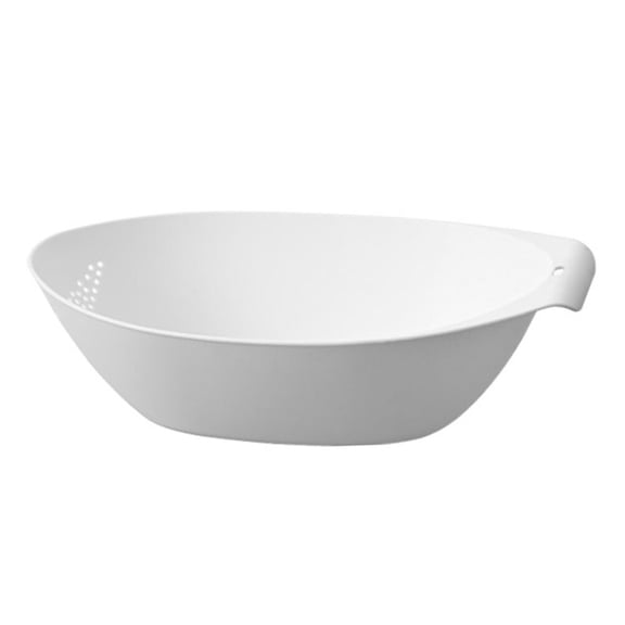 ifundom Multi-Purpose Vegetable Washing Basin with Drain Basket for Home Use, Fruit and Dish Cleaner, White