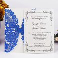 thumbnail image 4 of Jofanza 5X7.3 Inch 20PCS Laser Cut Wedding Invitation Cards with Butterfly and Envelope for Engagement QuinceaÃ±era Party Invitations Card (Royal Blue Glitter), 4 of 4