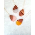 thumbnail image 3 of Blue Box Boutique Inc Brown Resin Wooden Teardrop Pendant Necklace for Women | Wood Anniversary Gift, 3 of 7