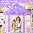 thumbnail image 2 of Tienda de campaña Princess EVOIONOS morada para niñas con luces de 55 x 53 pulgadas, 2 of 6
