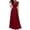 Red, variant on Women's Lace Chiffon Maxi Dress, Formal Evening Gown with Cap Sleeves, 1PC, S-XXL