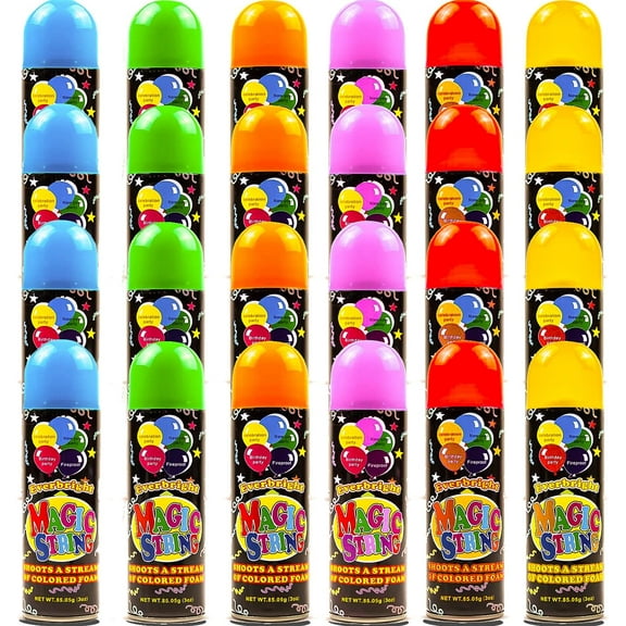 Toysery 24 Pack of Party Spray String in a Can for Kid's, Best Child Toys Party String (3oz)