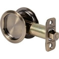 thumbnail image 3 of Stone Harbor Hardware Round Pocket Door Lock, Passage Function, 2-3/4" Backset, Antique Brass, 3 of 3