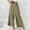 Green, variant on Kiplyki Wide Leg Pants Women Color Elastic High Waist Linen Pant Trouser