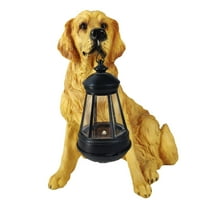 yotijay Solar Light Dog Statue Garden Ornament LED Yard Figurine Lamp Golden Retriever