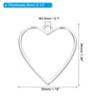 thumbnail image 2 of Open Bezels for Resin, 60 Pcs Alloy Heart Shape Open Back Frame Pendants DIY, Silver Tone, 2 of 7
