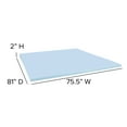 thumbnail image 6 of Flash Furniture Capri Comfortable Sleep 2 inch Cooling Gel Mattress Topper with CertiPUR-US Certified Memory Foam - King, 6 of 13