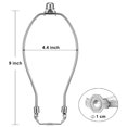 thumbnail image 3 of Lamp Harp Kit Qc de 9 pulgadas con tapas de acabado de lámpara, juego de 2 unidades, níquel, 3 of 7