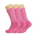 thumbnail image 3 of Cotton Crew Socks for Women 6 PAIRS Size 9-11 (Pink 3 PAIRS, White 3 PAIRS), 3 of 7