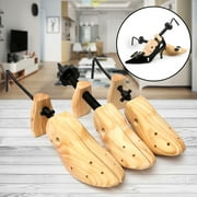 1x Men Women Wooden Adjustable 2-Way Professional Shoe Stretcher Shaper Tree Material