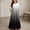 Black, variant on ITSAME Girls Maxi Dress Round Neck Ruffled 3/4 Sleeve Gradient Print Summer Flowy Casual A-Line Dress Pink Size 8