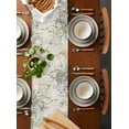 thumbnail image 2 of ERUNPONLY Blue Sea Turtle Coastal Table Runner - 36 Inch Long Vintage Summer Beach Coral Ocean Cotton and Linen Blended Dress Scarves Farmhouse Table Runner for Kitchen Dining, Coffee Table, 13"x36", 2 of 8