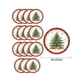 thumbnail image 3 of 16 Pcs Christmas Tree Red Black Buffalo Plaid Round Paper Plates, Christmas Party Supplies, Disposable Tableware, for Xmas Holiday Party Table Decor(9 Inch), 3 of 6