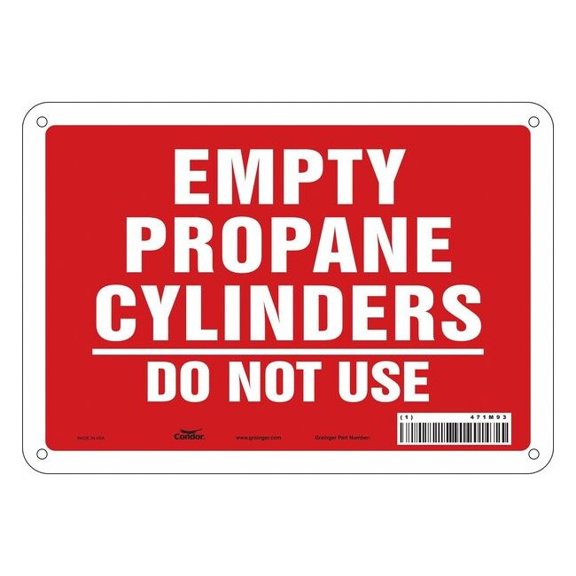 Condor Safety Sign,7 inx10 in,Polyethylene 471M93